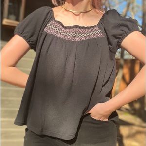 Madewell Boho Gauzy Peasant Top